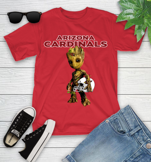Arizona Cardinals NFL Football Groot Marvel Guardians Of The Galaxy Youth T-Shirt 10