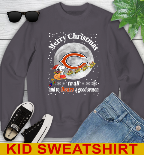 Chicago Bears Merry Christmas To All And To Bears A Good Season NFL Football Sports Youth Sweatshirt 5