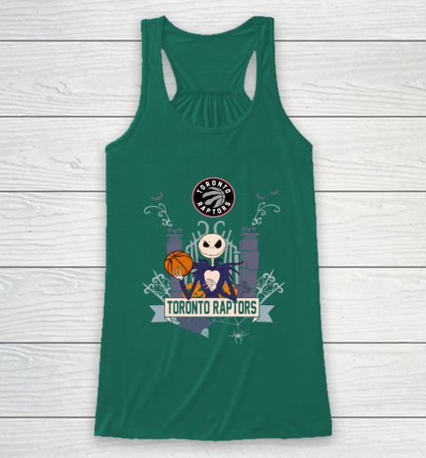 NBA Toronto Raptors Basketball Jack Skellington Halloween Racerback Tank 5