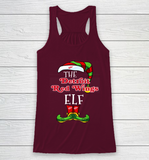 Detroit Red Wings Christmas ELF Funny NHL Racerback Tank 2