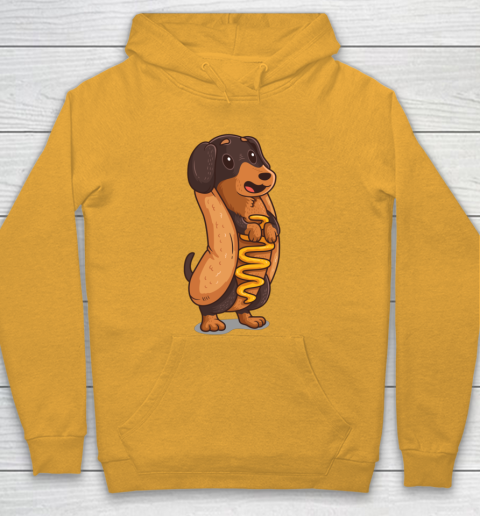Wiener Dog Hotdog Bun Dachshund Funny Foodie Gift Hot Dog Hoodie 2