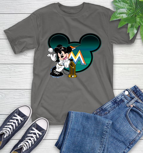 MLB Miami Marlins The Commissioner's Trophy Mickey Mouse Disney T-Shirt 10 MLB Miami Marlins The Commissioner's Trophy Mickey Mouse Disney T-Shirt - Image 10