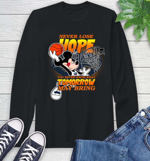 New Orleans Pelicans NBA Basketball Mickey Disney Never Lose Hope Long Sleeve T-Shirt