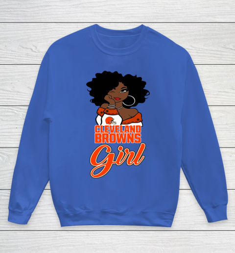 Cleveland Browns Girl NFL Youth Sweatshirt 8