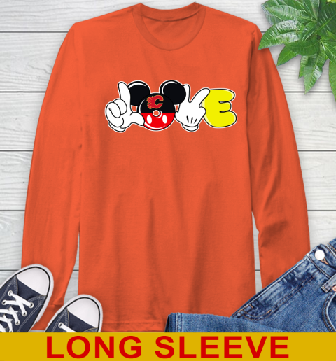 Calgary Flames NHL Hockey Love Mickey Disney Sports Long Sleeve T-Shirt 5