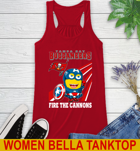 NFL Football Tampa Bay Buccaneers Captain America Marvel Avengers Minion Shirt Racerback Tank 4