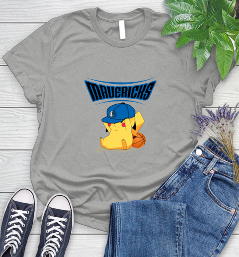 NBA Pikachu Basketball Sports Dallas Mavericks Women's T-Shirt 10