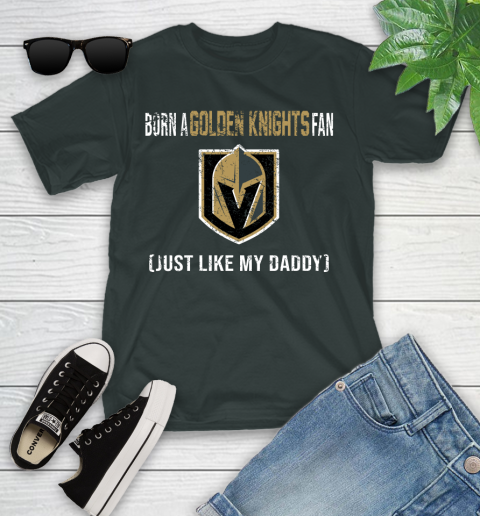 NHL Vegas Golden Knights Hockey Loyal Fan Just Like My Daddy Shirt Youth T-Shirt 5