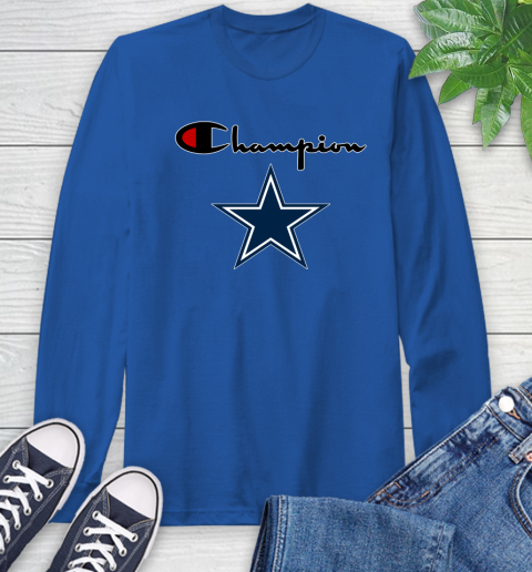 NFL Football Dallas Cowboys Champion Shirt Long Sleeve T-Shirt 7