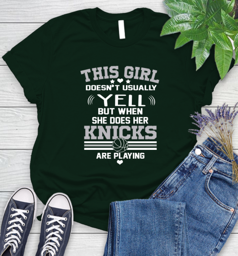 New York Knicks NBA Basketball I Yell When My Team Is Playing Women's T-Shirt 6