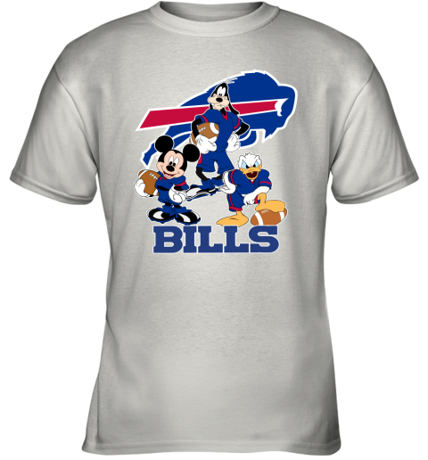 Mickey Donald Goofy The Three Buffalo Bills Football Youth T-Shirt