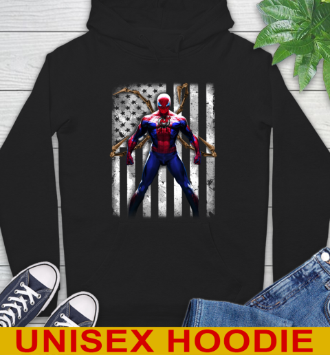 NHL Hockey New Jersey Devils Spider Man Avengers Marvel American Flag Shirt Hoodie