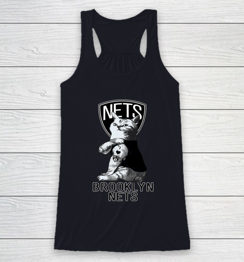 NBA Basketball My Cat Loves Brooklyn Nets Racerback Tank 7