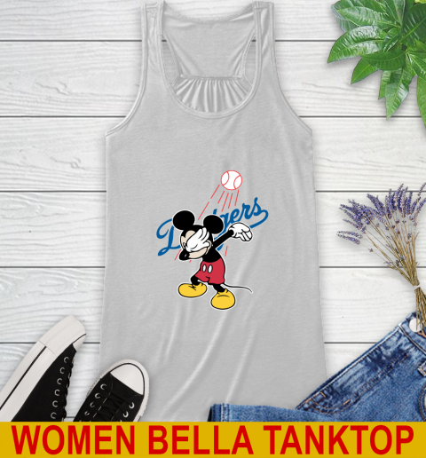 Los Angeles Dodgers MLB Baseball Dabbing Mickey Disney Sports Racerback Tank