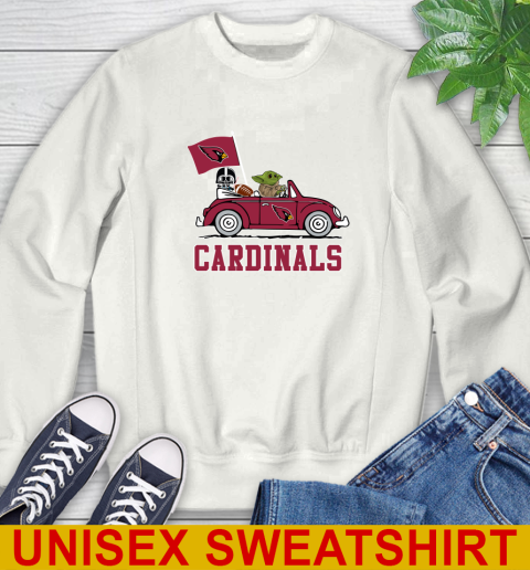 NFL Football Arizona CardinalsDarth Vader Baby Yoda Driving Star Wars Shirt Sweatshirt
