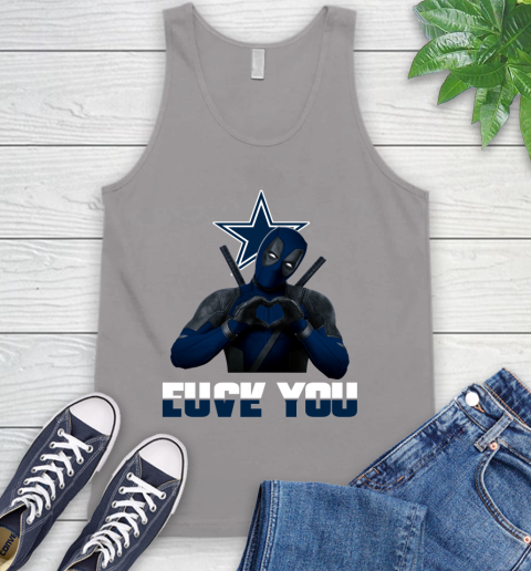 NHL Dallas Cowboys Deadpool Love You Fuck You Football Sports Tank Top 3