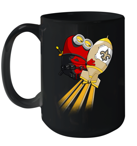 NFL Football New Orleans Saints Deadpool Minion Marvel Shirt Ceramic Mug 15oz