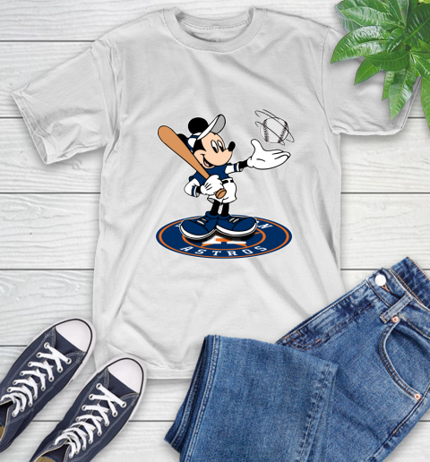 MLB Baseball Houston Astros Cheerful Mickey Disney Shirt T-Shirt 2