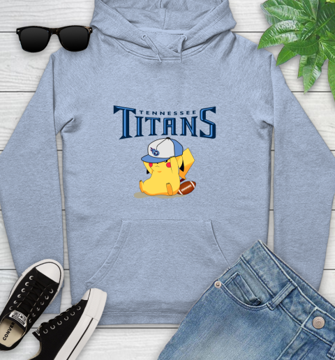 NFL Pikachu Football Tennessee Titans Youth Hoodie 10