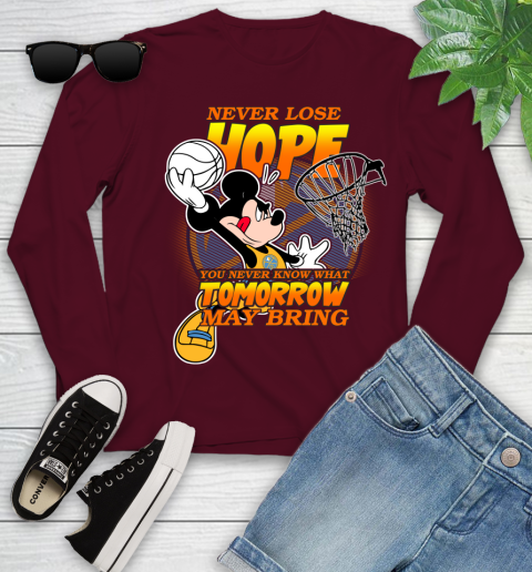 Denver Nuggets NBA Basketball Mickey Disney Never Lose Hope Youth Long Sleeve 6