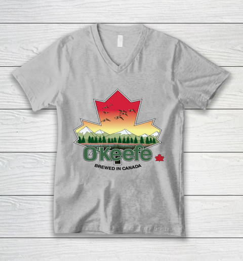 Beer Lover Funny Shirt O'Keefe Brewery  Brewed in Canada V-Neck T-Shirt 3