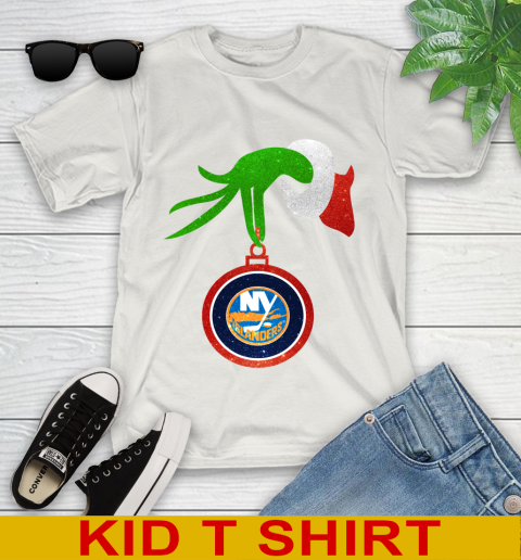New York Islanders Grinch Merry Christmas NHL Hockey Youth T-Shirt 12