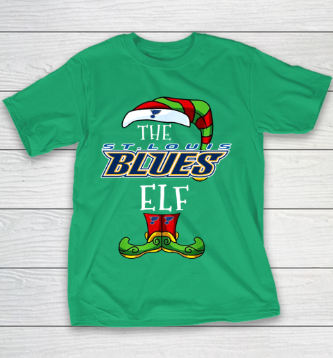 St.Louis Blues Christmas ELF Funny NHL Youth T-Shirt 3