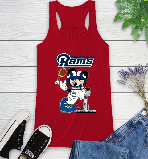 NFL Los Angeles Rams Mickey Mouse Disney Super Bowl Football T Shirt Racerback Tank 6