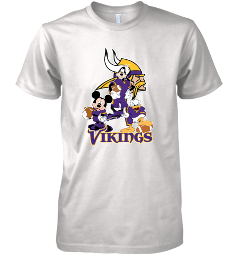 Mickey Donald Goofy The Three Minnesota Vikings Football Shirts Premium Men's T-Shirt