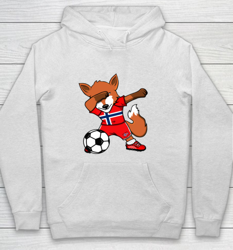 Dabbing Fox Norway Soccer Fans Jersey Norwegian Football Fan Hoodie