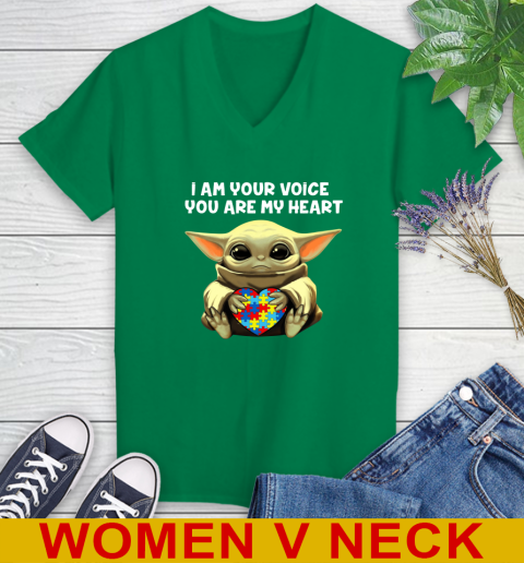 I Am Your Voice You Are My Heart Baby Yoda Autism Awareness Shirt 77