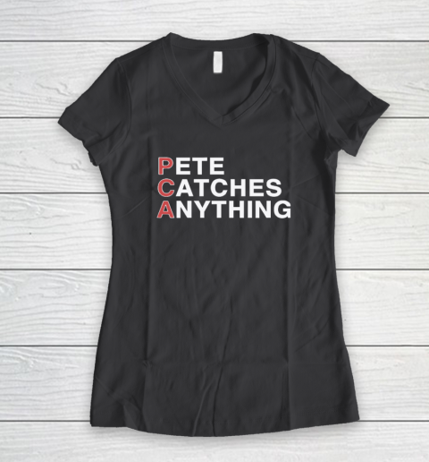 PCA Pete Catches Anything Pete Crow Armstrong Women's V-Neck T-Shirt 4
