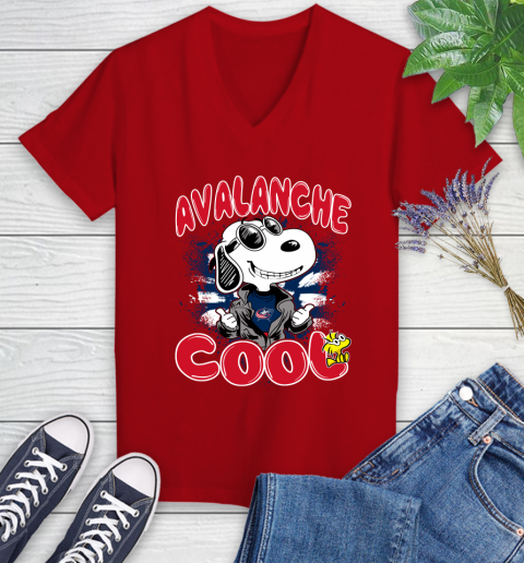 NHL Hockey Columbus Blue Jackets Cool Snoopy Shirt Women's V-Neck T-Shirt 8