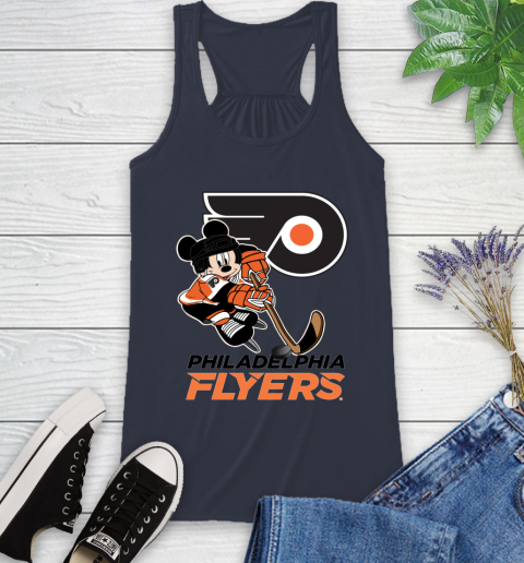 NHL Philadelphia Flyers Mickey Mouse Disney Hockey T Shirt Racerback Tank 12