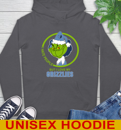 Memphis Grizzlies NBA Christmas Grinch I Hate People But I Love My Favorite Basketball Team Hoodie 7