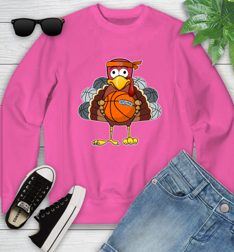 San Antonio Spurs Turkey thanksgiving day Youth Sweatshirt 7
