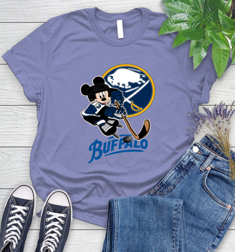 NHL Buffalo Sabres Mickey Mouse Disney Hockey T Shirt Women's T-Shirt 11