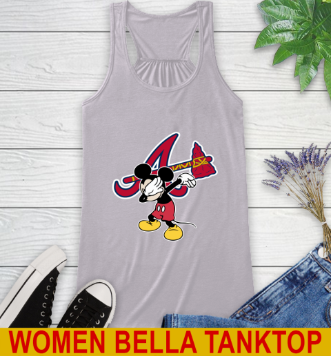 Atlanta Braves MLB Baseball Dabbing Mickey Disney Sports Racerback Tank 5
