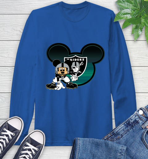 NFL Oakland Raiders Mickey Mouse Disney Football T Shirt Long Sleeve T-Shirt 9