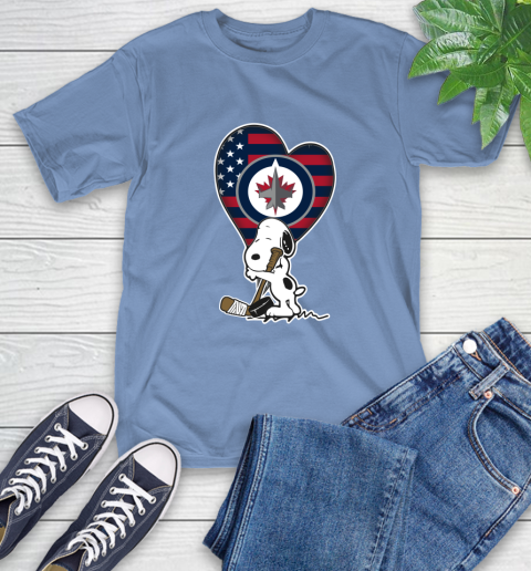 Winnipeg Jets NHL Hockey The Peanuts Movie Adorable Snoopy T-Shirt 11