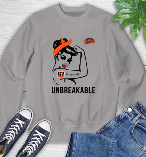 NFL Cincinnati Bengals Girl Unbreakable Football Sports Sweatshirt 3