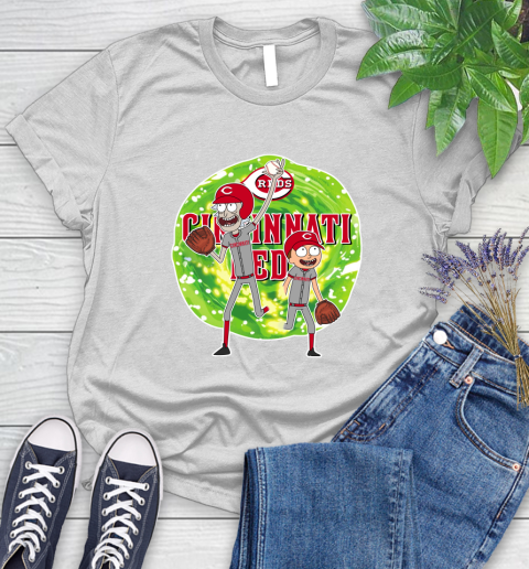 MLB Cincinnati Reds Rick And Morty Baseball Sports Women's T-Shirt