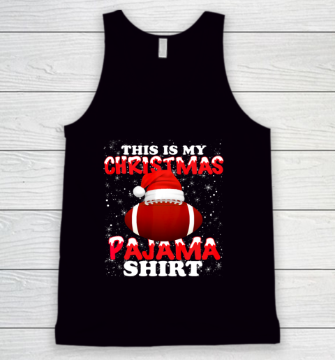 Football Christmas Gifts Santa Hat Funny Xmas Pajamas Tank Top