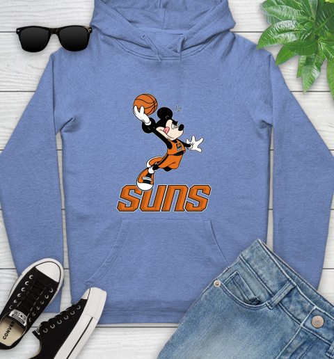 NBA Basketball Phoenix Suns Cheerful Mickey Mouse Shirt Youth Hoodie 11