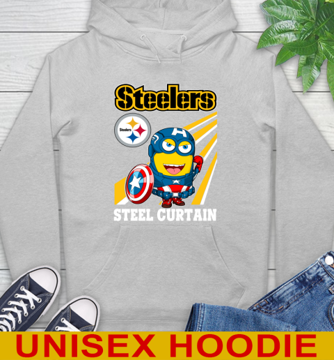 NFL Football Pittsburgh Steelers Captain America Marvel Avengers Minion Shirt Hoodie 6