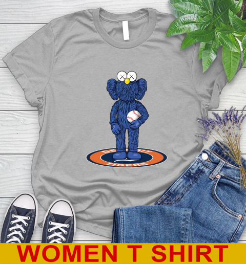 MLB Baseball Detroit Tigers Kaws Bff Blue Figure Shirt Women's T-Shirt 5