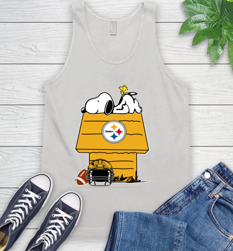 Pittsburgh Steelers NFL Football Snoopy Woodstock The Peanuts Movie Tank Top