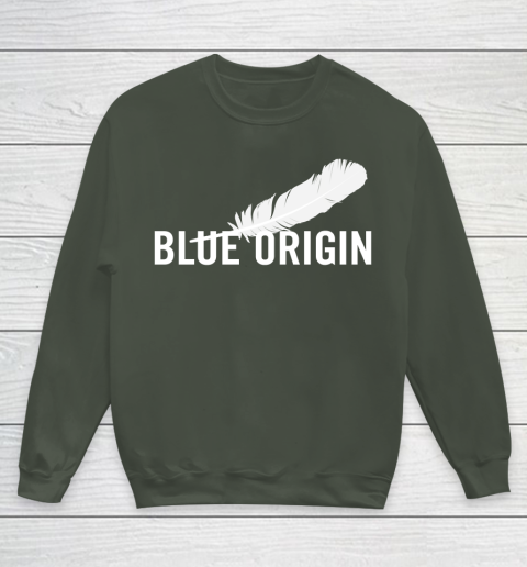 Blue Origin  All White Youth Sweatshirt 8