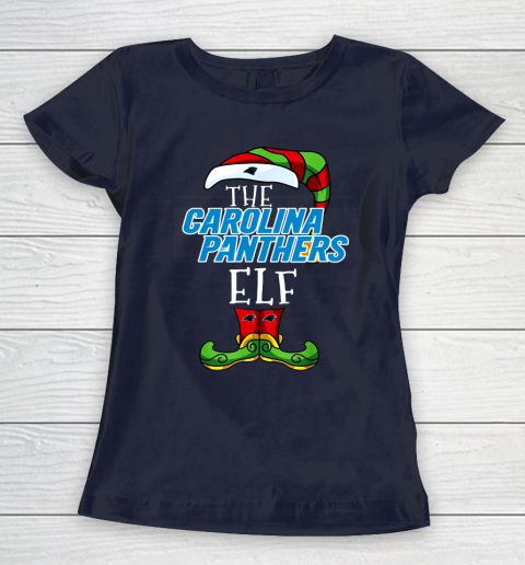 Carolina Panthers Christmas ELF Funny NFL Women's T-Shirt 2