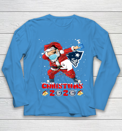 New England Patriots Funny Santa Claus Dabbing Christmas 2020 NFL Youth Long Sleeve 5